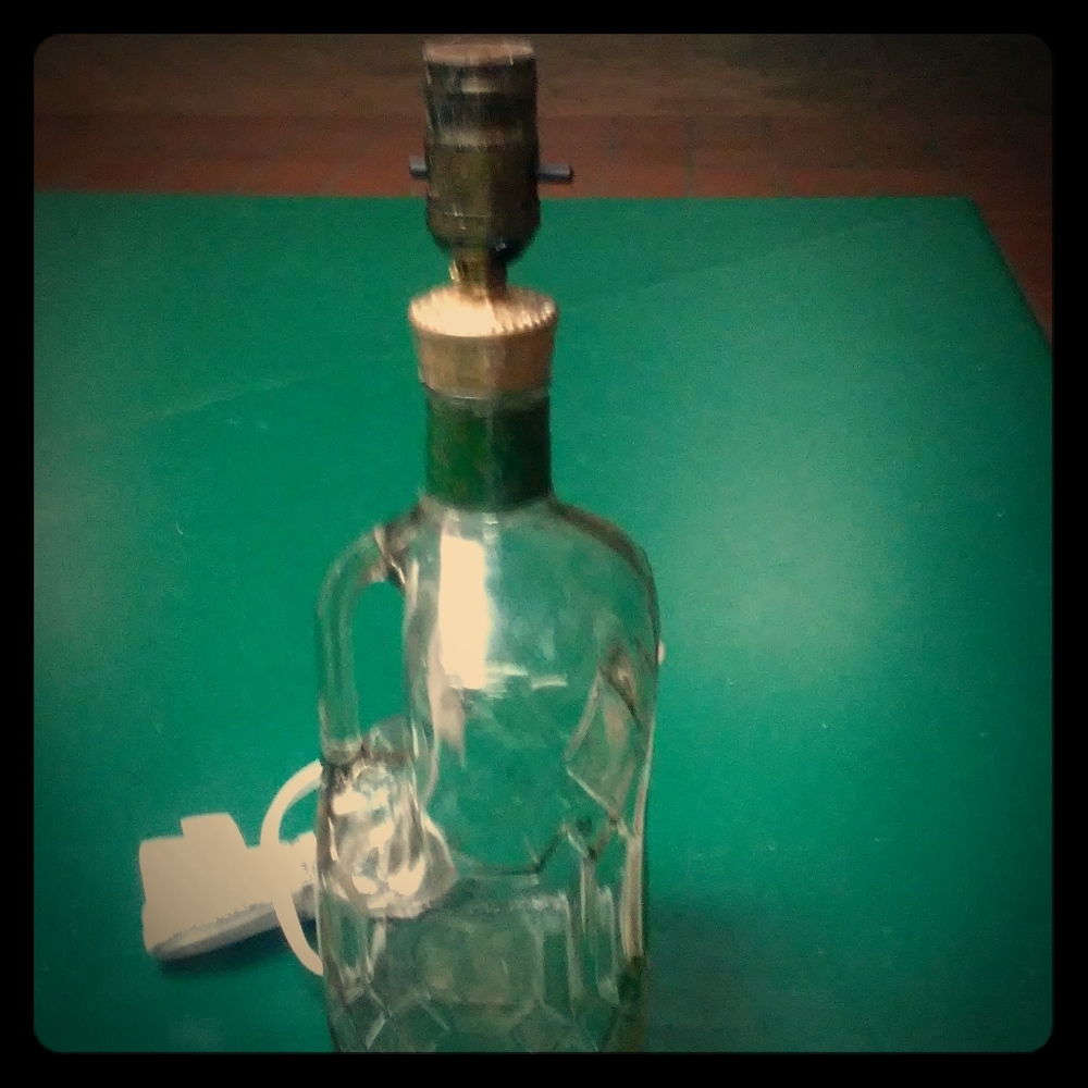 Upcycled Apple Crown Bottle lamp
